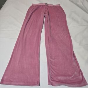 Juicy Couture Pink Velour Flare Pants